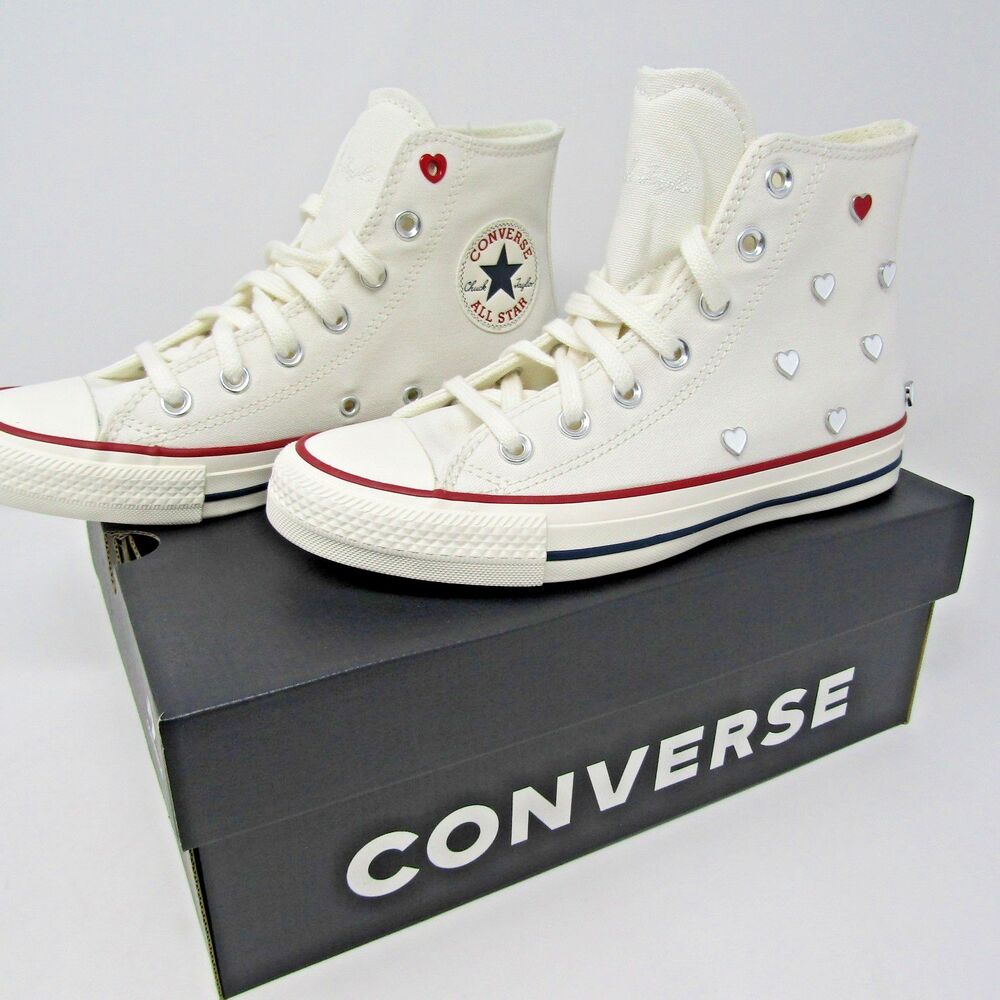 Converse Chuck Taylor All Star Hearts Valentines Day High Top Women Sz 6.5 A1905